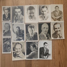 Vtg 1920-30 Male Hollywood Actors Film Movie Stars Fasc + orig Signed lot photos picture