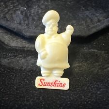 Vintage sunshine bakery lapel pin 1 1/2 inch White Lapel Pin picture