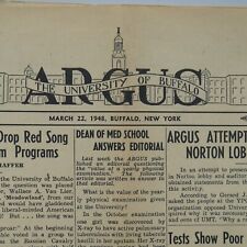 Vintage 1948 University of Buffalo Argus Newsletter NY Western WNY College picture