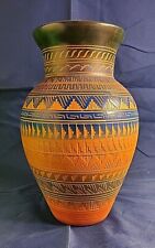 NAVAJO TERRA COTTA HAND ETCHED & PAINTED VASE  picture