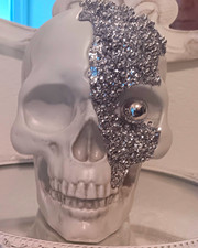 Goth Halloween Glitter Decorative Skull picture