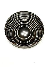 Large Vintage Focal Button Round Black Molded Pastic Shell Style - 40/50’s 1.75” picture