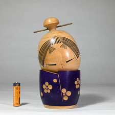 Master SUIGAI SATO Kokeshi Signed, Japan 1970s - 7.2