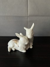 Lenox China Jewels Bunnies Rabbit Figurine 1995 Gold Enamel Retired Made USA picture