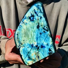 4.09LB Natural Labradorite Quartz Crystal Mineral Specimen Healing picture