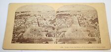 Antique Original Rare 1860`s View From St. Peter Church Italy Stereoview Photo  picture