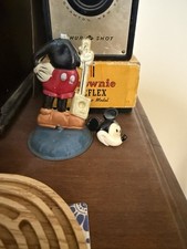 Rare 1930s celluloid Mickey Mouse Nodder mechanical - missing original head picture