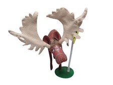 Annalee Brake for Moose with Moose Crossing Road Sign Green Base 2014 #251014 7