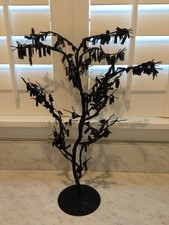 Pier 1 RARE Vintage Black Metal Halloween Spooky Tree 18” tall picture