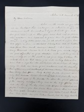 1839 Letter: First-Hand Account of New England's Great Gale & Maritime Disaster picture