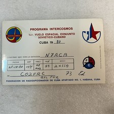 QSL Short Wave Ham Radio Card C02FRC Habana Sovietico Cuba picture