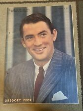 GREGORY PECK original color portrait SUNDAY NEWS 9/21/47 OLD HOLLYWOOD RARE picture
