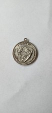 Sterling Silver Holy Trinity Virgin Mary Catholic Religious Medal Pendant 4g picture