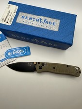 Benchmade 533 Mini Bugout Folding Knife Military Green Grivory Handle S30V Blade picture