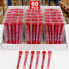 Wholesale Closeout 60 PCS Heart Shaped Pens Glitter Love Novelty Ballpoint Pens picture