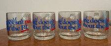 Set of 4 Seattle Post-Intelligencer Glass Mugs Promo Perk Snap Pop Sizzle picture
