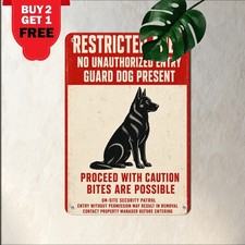 Red Border Safety Warning Sign Metal Tin Sign Vintage Shop Decor Plaque 8x12 picture