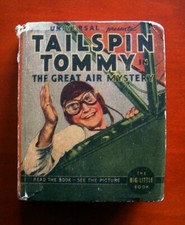 Big Little Book Whitman #1184 TAILSPIN TOMMY Great Air Mystery c. 1936 ~ VG/FN picture