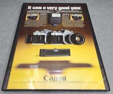 Canon AE 1 AT 1 Camera 1978 Vintage Print Ad SLR Photography Framed 8.5x11  picture