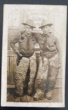 Mint USA RPPC Real Picture Postcard Cowboys Leave Your Guns Outside picture