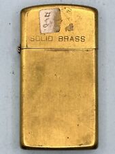Vintage 1989 Solid Brass Slim Zippo Lighter picture
