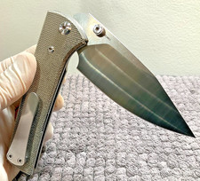 Chaves Knives (HAV14456) Scapegoat 229 Elmax Steel *Green* Micarta Grip Folder picture