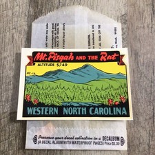 Vintage Lindgren-Turner Co. Decal Mt. Pisgah and the Rat Western North Carolina picture