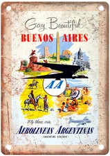 Vintage Buenos Aires Travel Poster Retro Look Sign T1105 picture