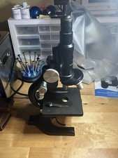 THE Ohio State Botany Dept Engraved 1950s Spencer American Optics Microscope picture