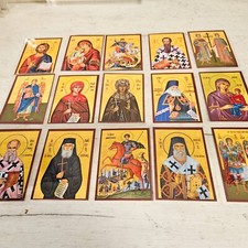 Christian Prayer Cards Set of 15 – Jesus Christ Virgin Mary Saints Laminated picture