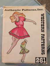 Authentic Patterns Inc #261 Ladies Square Dance Dress Ruffles Lace Sz 14 UNCUT picture