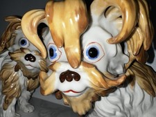 Vintage Mottahedeh Stately Homes Chatsworth Terriers Pair Rare 1990s Italy Mint picture