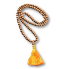 Sandalwood Japa Mala. 100% Real 8 mm Sandalwood from Nepal. 108 Beads. picture