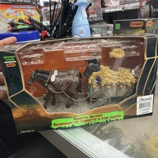 Lemax Spooky Town HAUNTED HAYRIDE Halloween Village 2005 Retired Horses picture