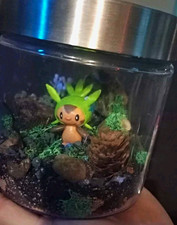 Pokémon Chespin Figurine Glass Jar Terrarium Decor Animation Theme picture