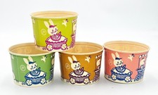 Easter Joy Ride Design  Vintage Cottage Cheese Containers by Lily Set of Four picture
