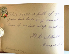 1887 Concord, New Hampshire - Autograph Book, High School Girl named Florence picture