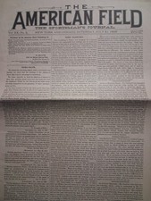 1883 The American Field July 21 THE SPORTMAN'S JOURNAL Victorian Newspaper picture