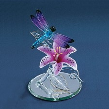 Glass Baron Dragonfly on Lily T5 341 picture