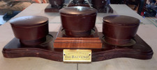 Vintage The Balvenie Scotch Whisky Wooden 3-Bottle Display Plinth Stand Tantalus picture