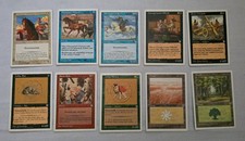 Vintage 1999 MTG Portal Three Kingdoms Card Lot 10x Rare Zodiac Rat PTK English picture