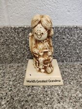 Vintage 1975 Russ Berrie & Co. World's Greatest Grandma Plastic Statue picture