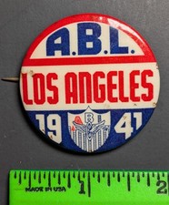 Vintage 1941 American Bicycle League LA CA Pinback Pin picture