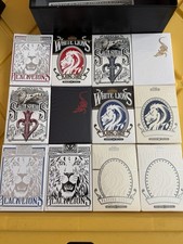 Rare signed David Blaine Mystery Box 12 Decks Black White Lions Gatorback Split picture