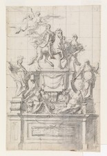 De Caro Monument Emperor Charles VI Naples Vintage Design Reprint Wall Art picture