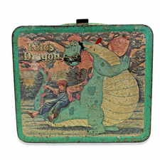Vintage Pete’s Dragon Disney Aladdin Metal Lunchbox No Thermos 1970s Rustic picture