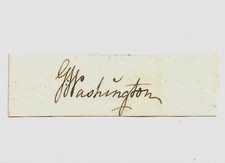 George Washington Autograph Reprint On Genuine Original Period 1780s Paper  picture