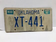 VINTAGE --Previously Owned 1980 Oklahoma license plate XT-441 picture