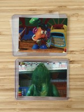 1995 TOY STORY FOIL 3D MOTION INSERT 2 CARD SET DISNEY MR. POTATO HEAD REX MOVIE picture