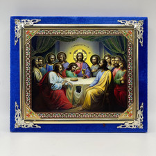 Christian Byzantine Style “Last Supper”Icon Jesus Christ New Early 2000s picture